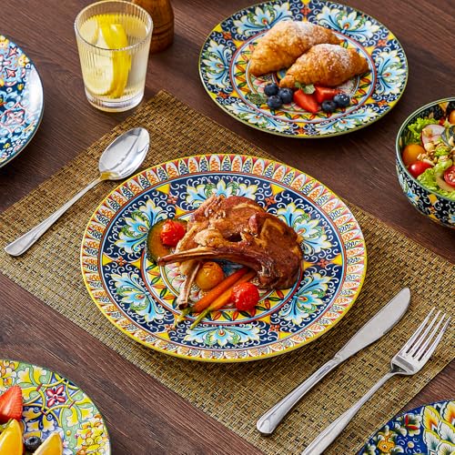 18 Pieces Dinnerware Sets (Service for 6 (18 Pcs) / Bohemian Style)