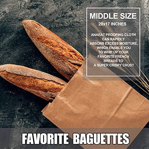 Nonstick French Baguette Bread Pan with Thick Professional Proofing Cloth Dough Couche