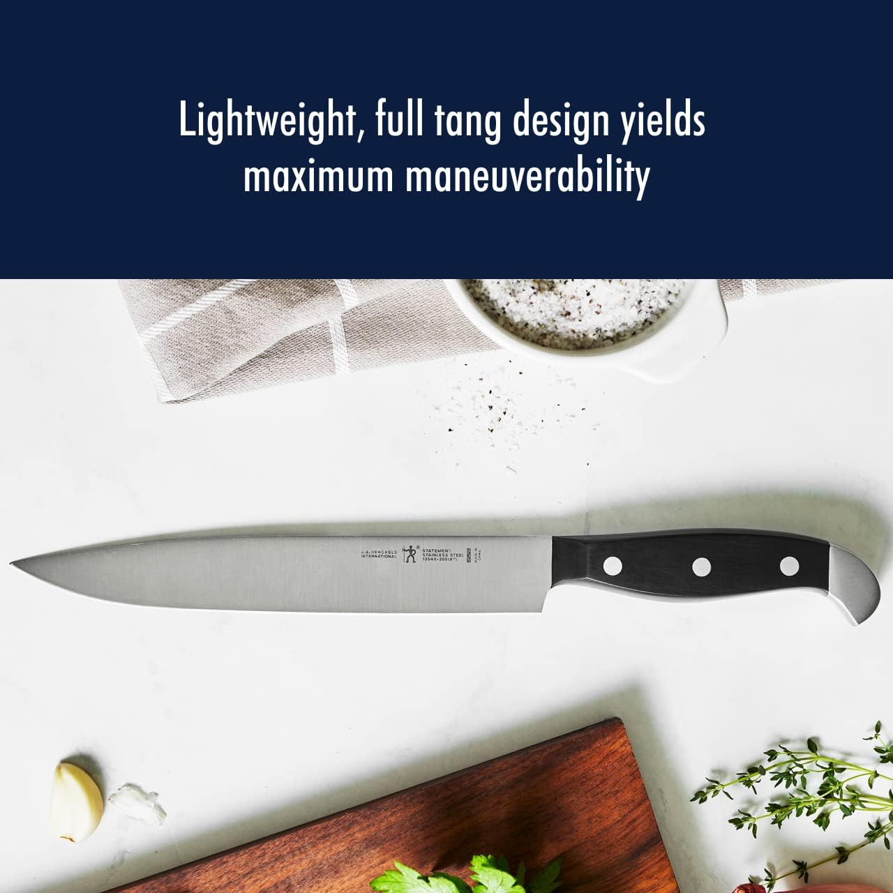 HENCKELS Statement Razor-Sharp 20-Piece Brown Block Knife Set, Chef Knife, Bread Knife, German Engineered Knife Informed by over 100 Years of Mastery