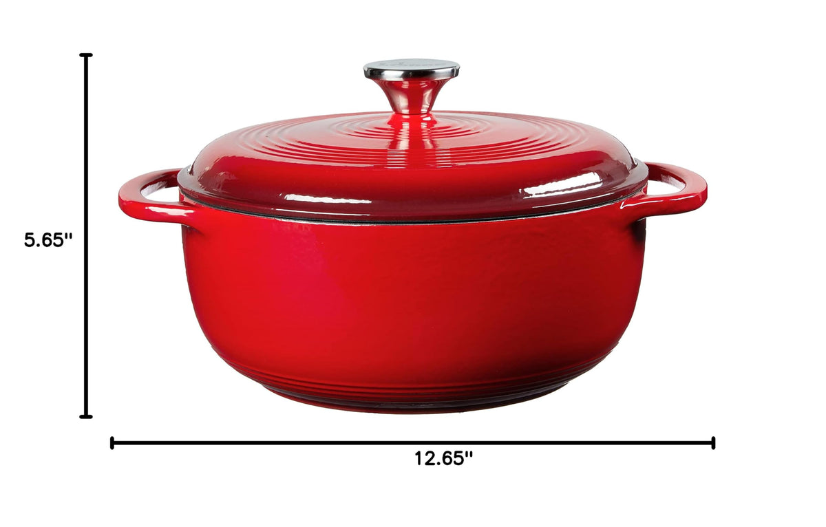 Essential Enamel Cast Iron Dutch Oven (Island Spice Red)