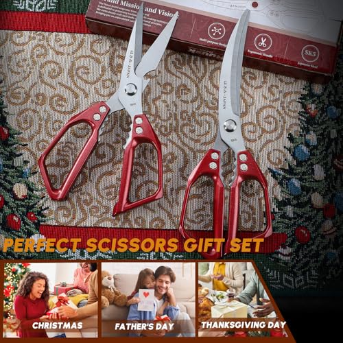 Kitchen Shears Heavy Duty (Red)
