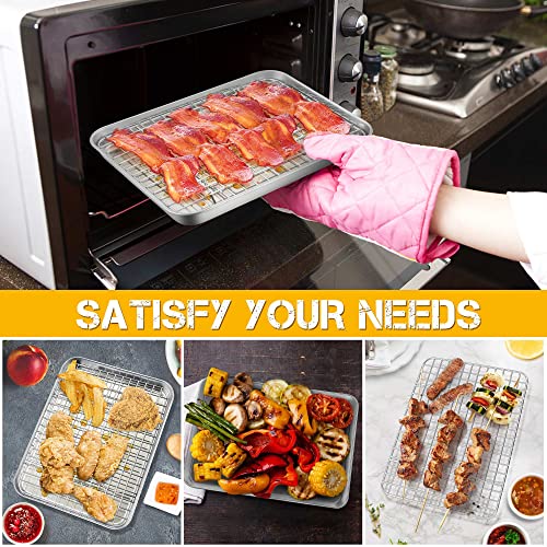 9 Inch Toaster Oven Pan Tray with Wire Rack (9 Inch)