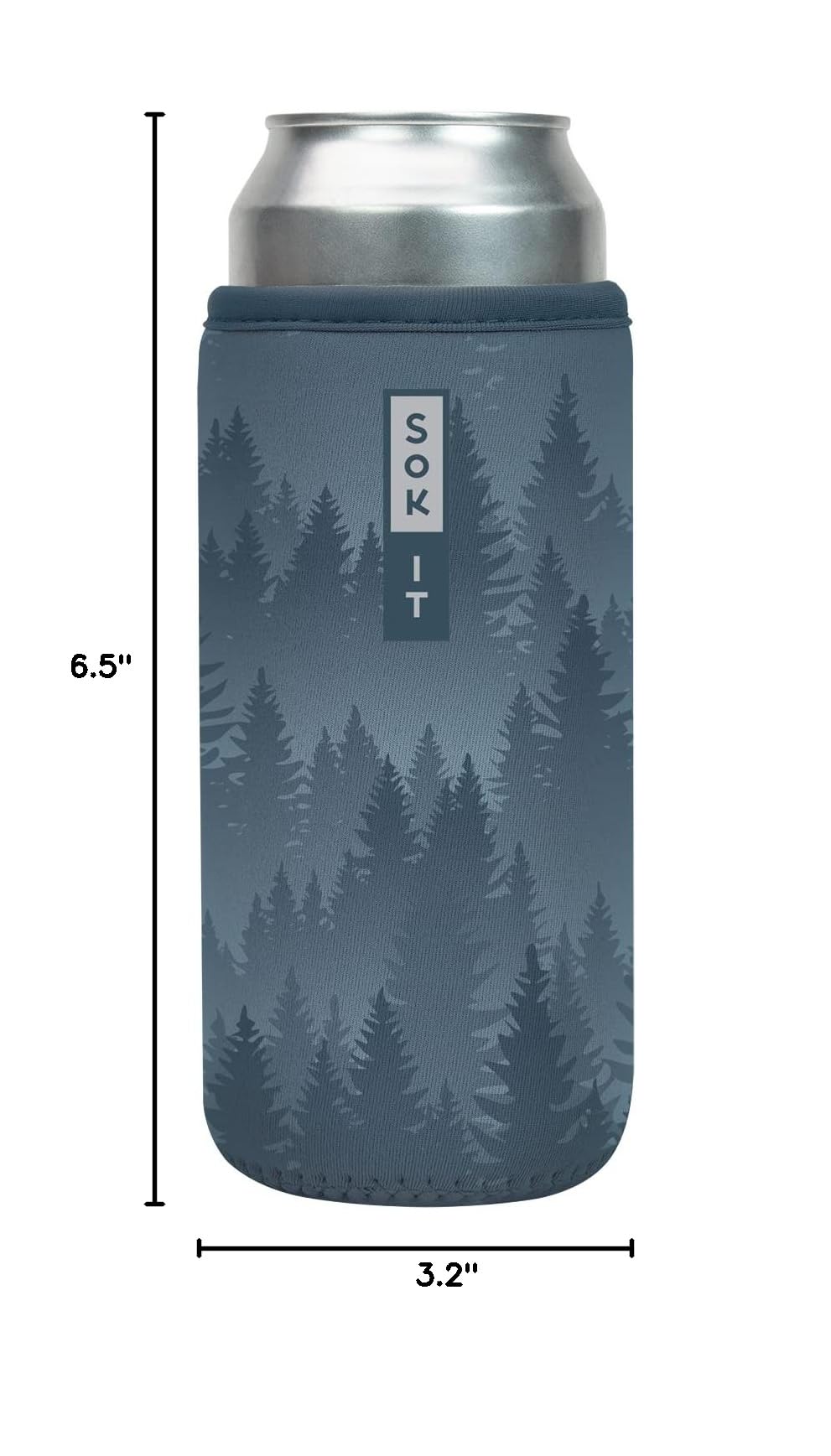 CanSok Sleeve for Beer & Soda Insulated Neoprene Cover (Foggy Woods / 25oz Can Sleeve)