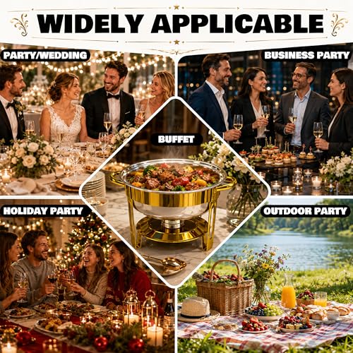 Chafing Dishes for Buffet (Gold)