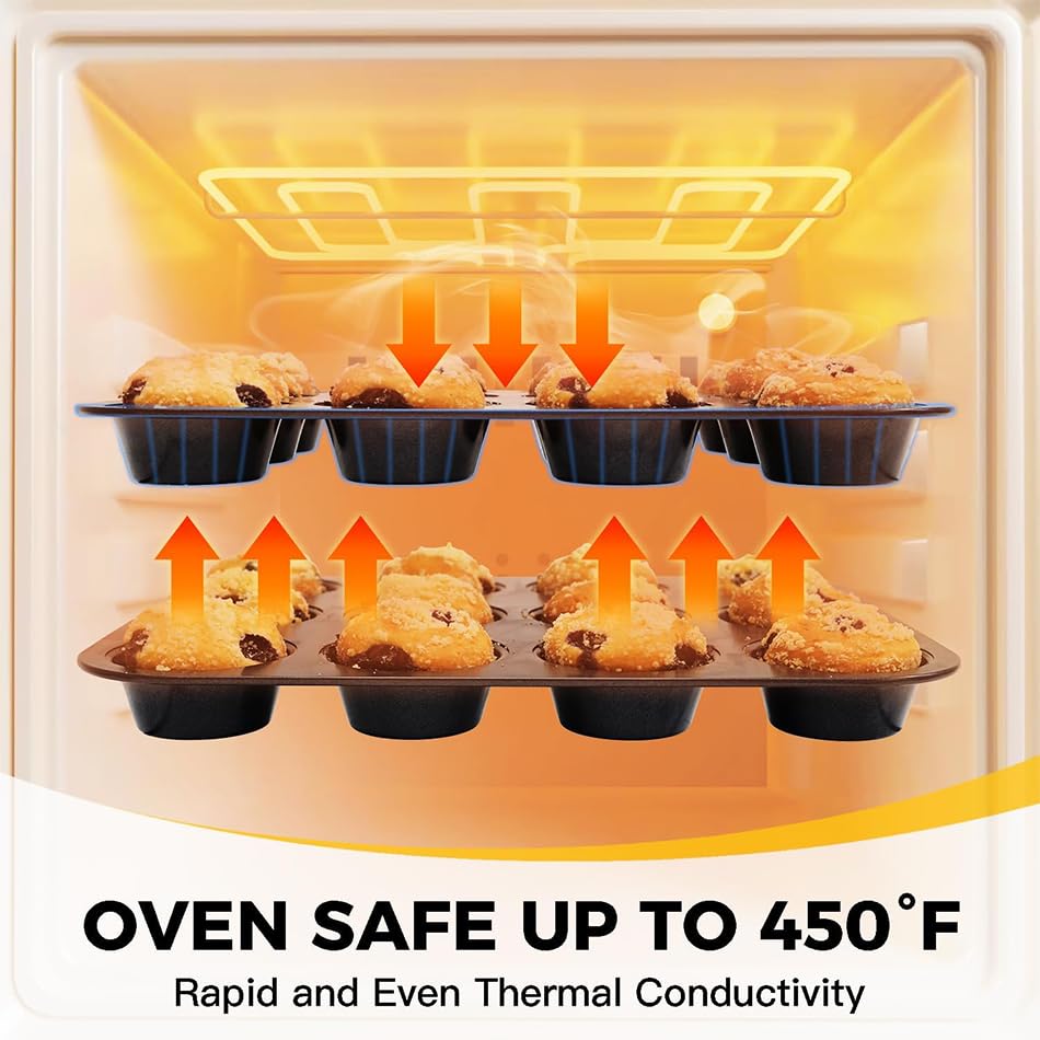 Muffin Pans with 120 Natural Parchment Liners