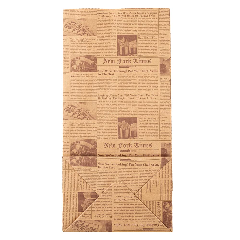 Bag Tek 8 Lb Disposable Lunch Bags 100 Sturdy Take Out Bags (8 lb / Kraft Newsprint)