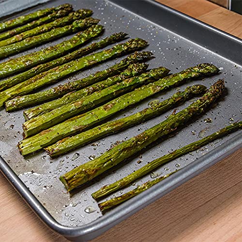 12.7 Inch Nonstick Baking Sheets & Cookie Trays for Oven (12.7in-Black)