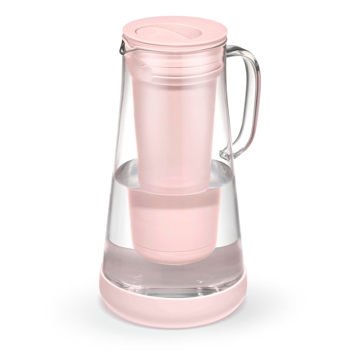 Home Glass Water Filter Pitcher (Pink Bubble)