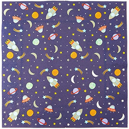 Rocket Ship Space Napkins (50 Pack)