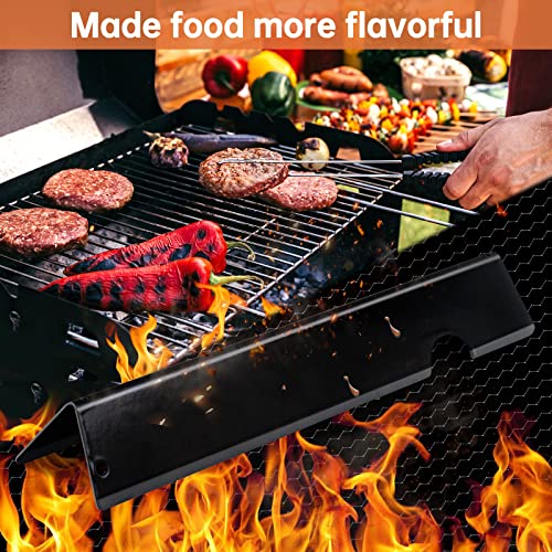 Porcelain Enameled Grill Flavorizer Bar Heat Plates with 2 Pack Stainless Steel Cooking Grates Grill Replacement Parts for Weber Genesis II 300 Series E (Porcelain Steel 3+5+2grate)