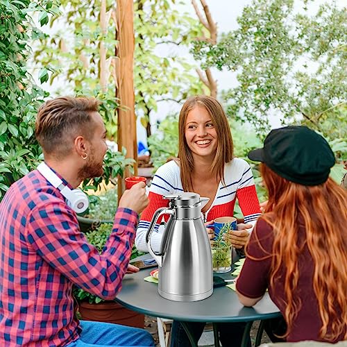 Coffee Carafes for Keeping Hot (61oz Silver)