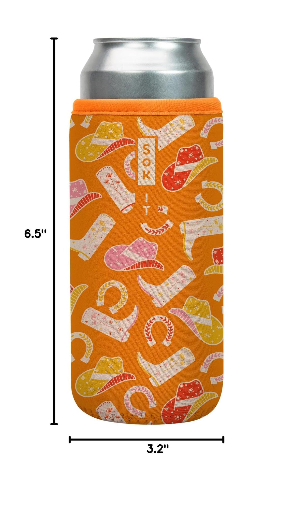 CanSok Sleeve for Beer & Soda Insulated Neoprene Cover (Cowgirl Couture / 25oz Can Sleeve)