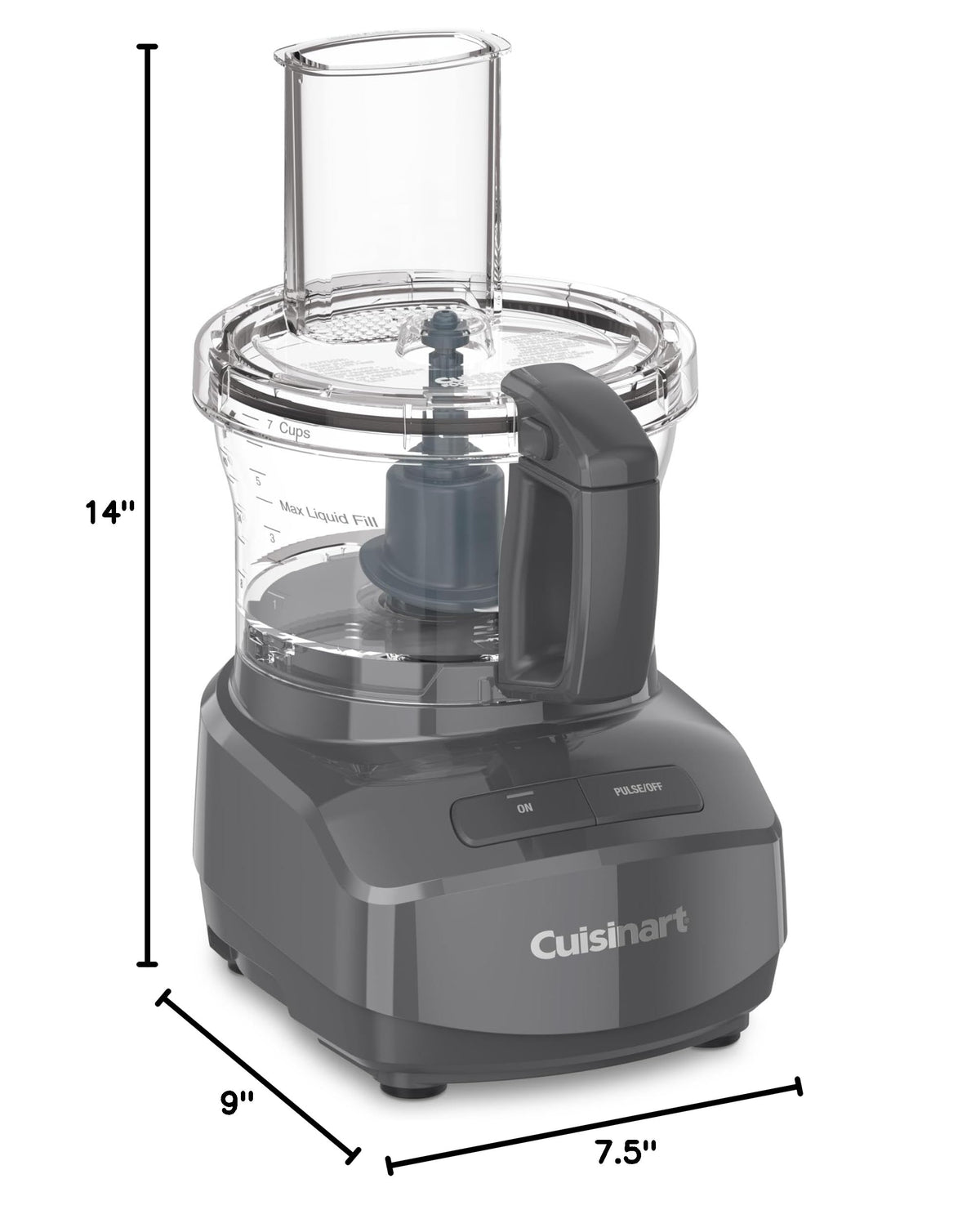 7 Cup Sleek and Modern Design Food Processor with Two Easy Controls and Universal Blade for Chopping (7 Cup / Anchor Gray)