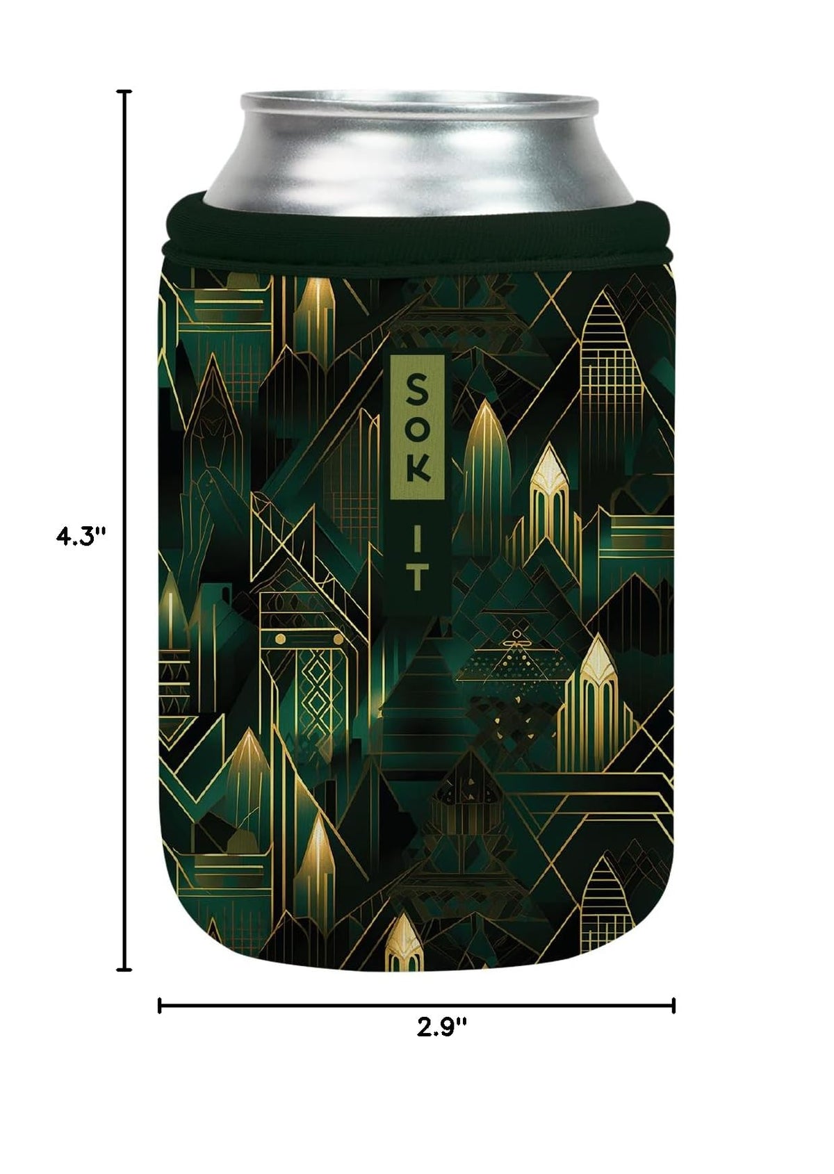 CanSok Sleeve for Beer & Soda Insulated Neoprene Cover (City Limits / 12oz Can Sleeve)