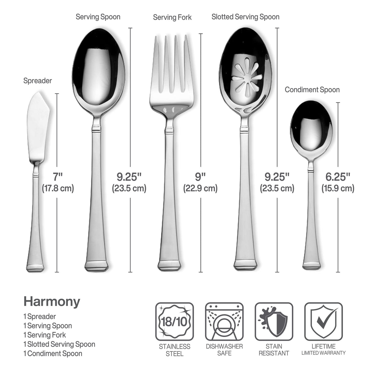 Harmony Silverware Set for 12 (65 Piece Set / Harmony)
