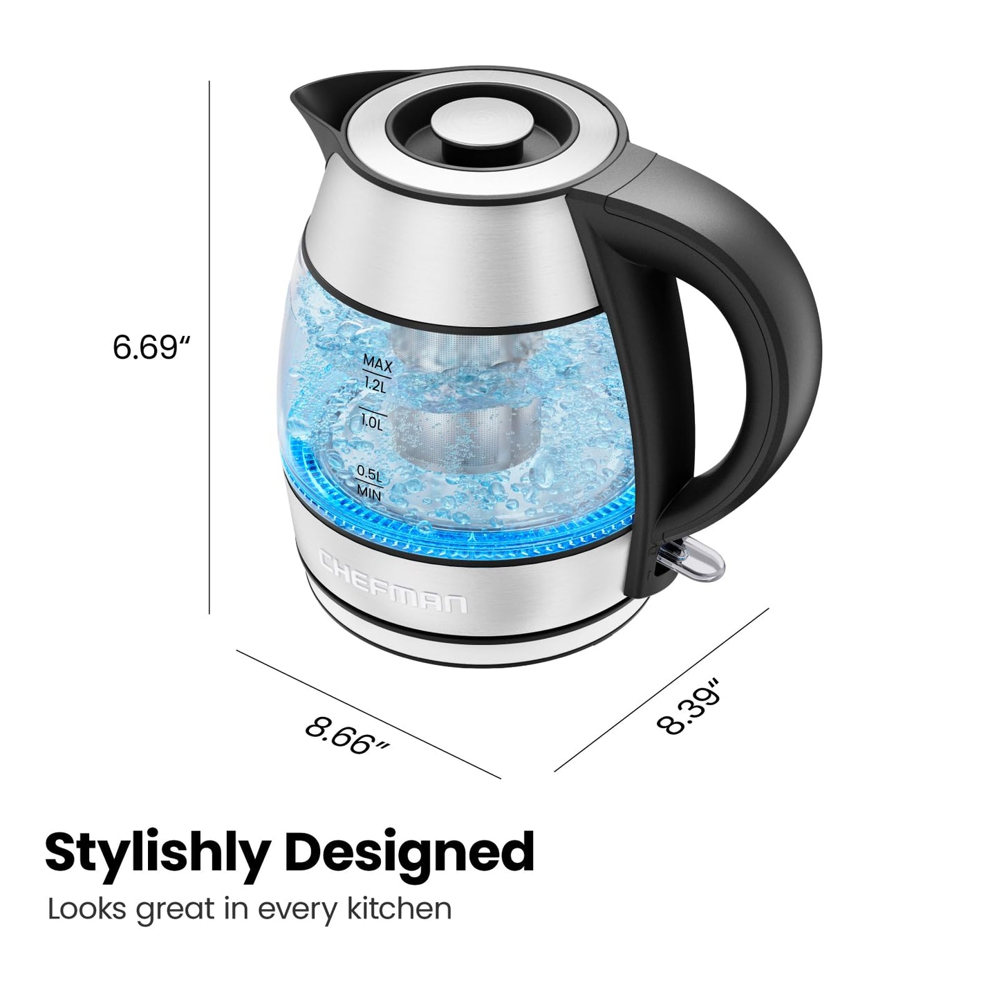 Electric Kettle (1.2 Liter / Stainless Steel)