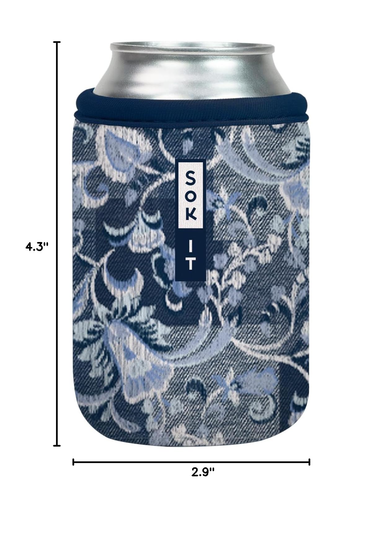 CanSok Sleeve for Beer & Soda Insulated Neoprene Cover (Paisley Patchwork / 12oz Can Sleeve)