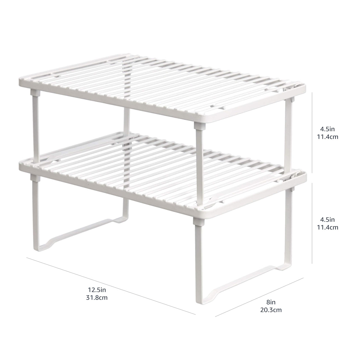 Space Saving Stackable Metal Kitchen Cabinet Organizer Shelves for Dishes