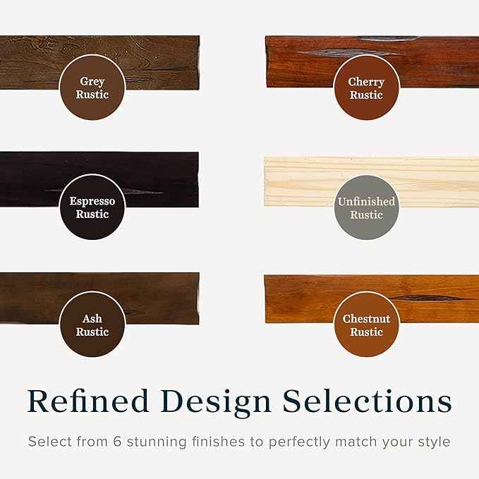 MANTELSDIRECT Breckenridge 72” Fireplace Mantel Shelf with Corbels – Rustic Floating Mantel Shelf for Over Fireplace – Grey Rustic - Wood Shelf for Wall – Pine Box Construction
