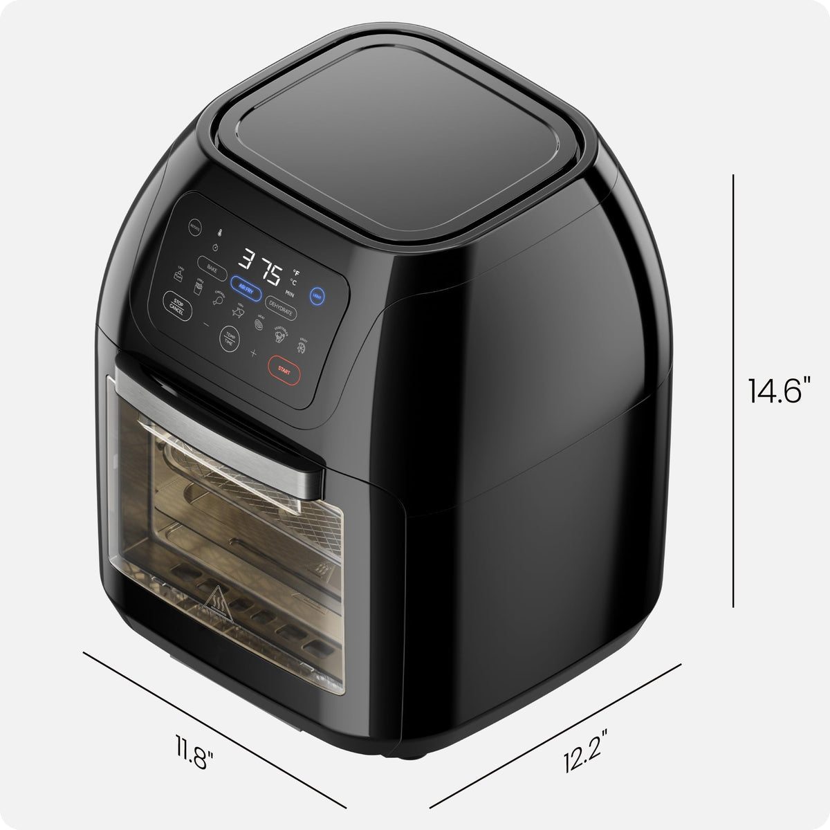 Multifunctional Digital Air Fryer+ Rotisserie (10 quarts / Black)