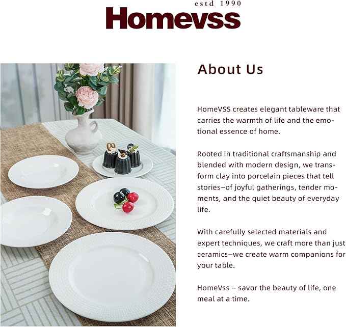 HomeVss, New Bone China Embossed Waves 18pc Dinnerware Set