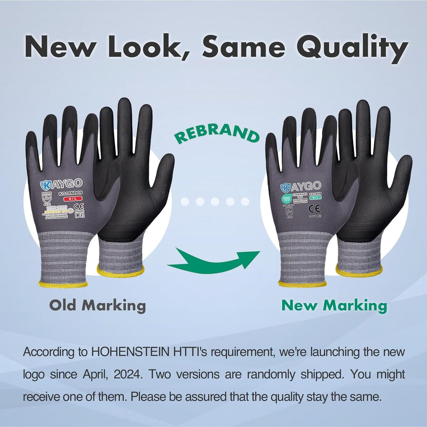KAYGO Safety Work Gloves MicroFoam Nitrile Coated, 3 Pairs KG18NB,Seamless Knit Nylon Glove for Men and Women, Ideal for Automotive,Warehouse,Construction (Medium,Gray)