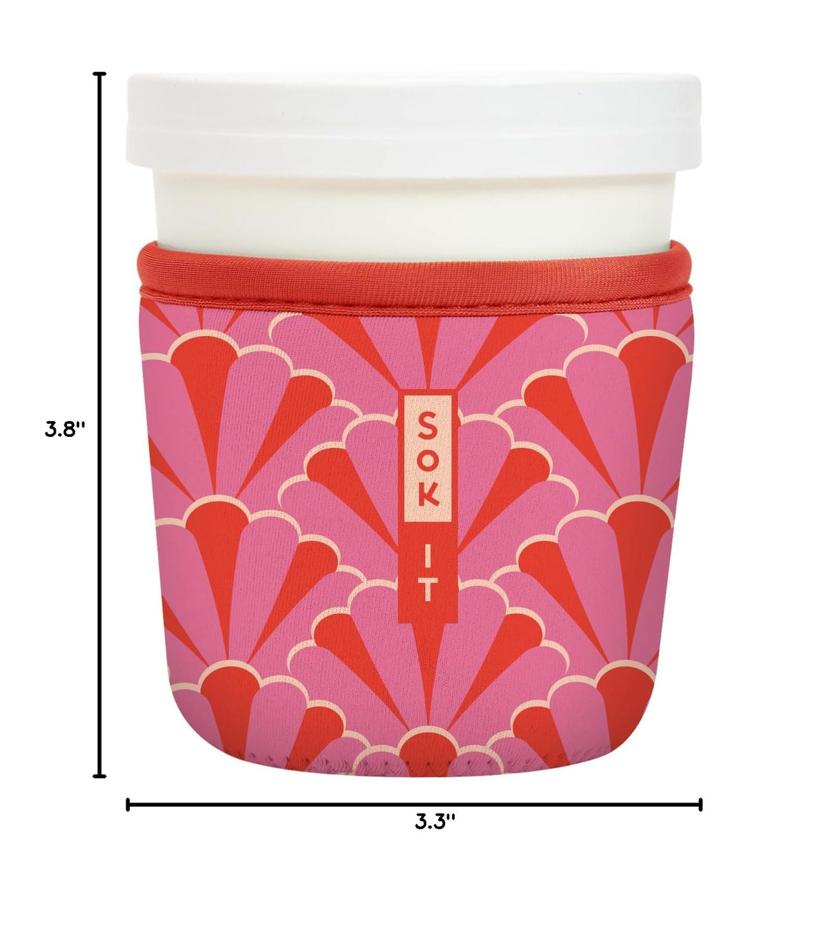 IceCreamSok Insulated Neoprene Cover (Pink Gatsby / Fits Tapered Pints)