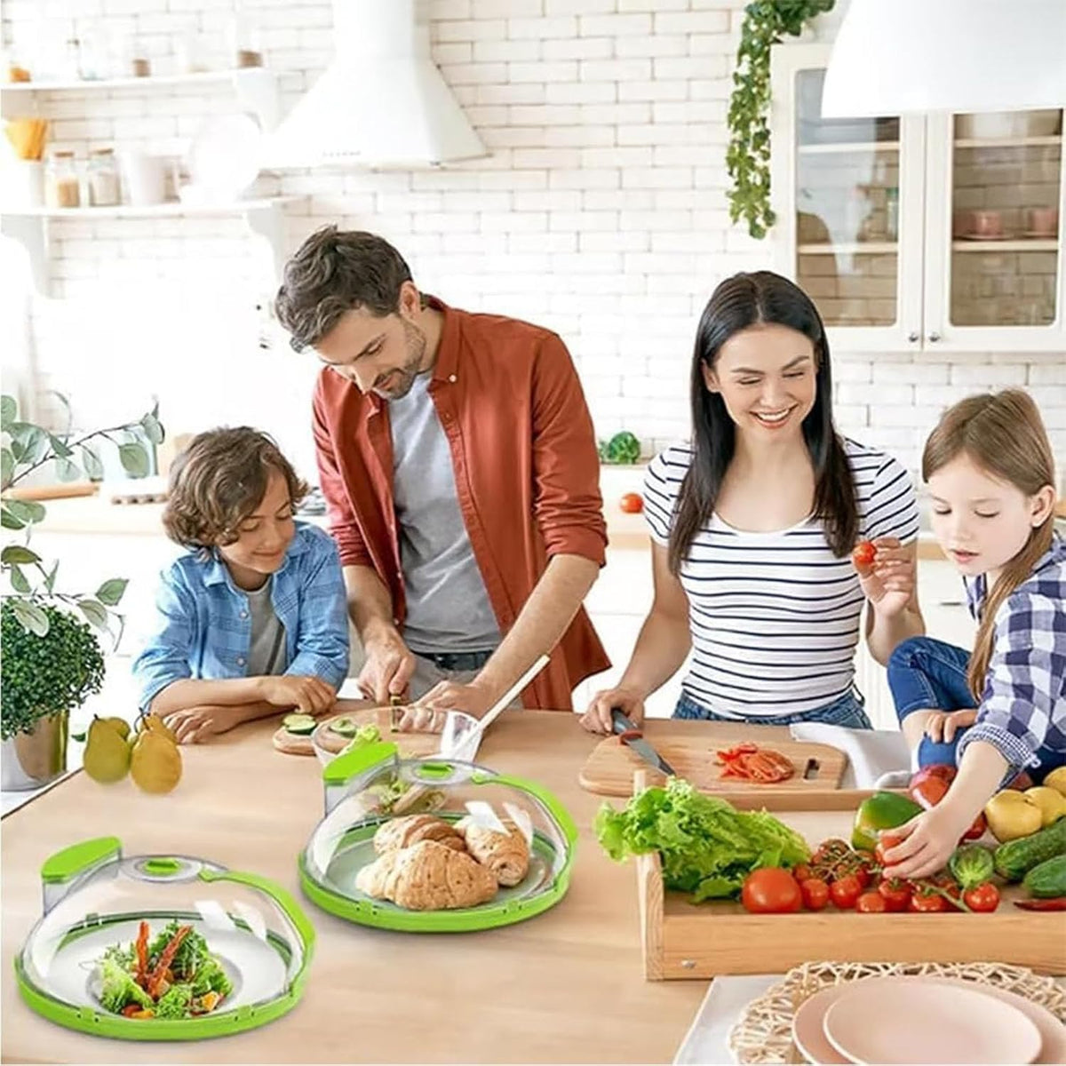 Steam And Reheat Microwave Cover, Microwave Splatter Cover, 2-In-1glass Microwave Cover For Food, Adjustable Steam Hole, Food Water Storage Box, Splash-Proof Design For Cooking (C)