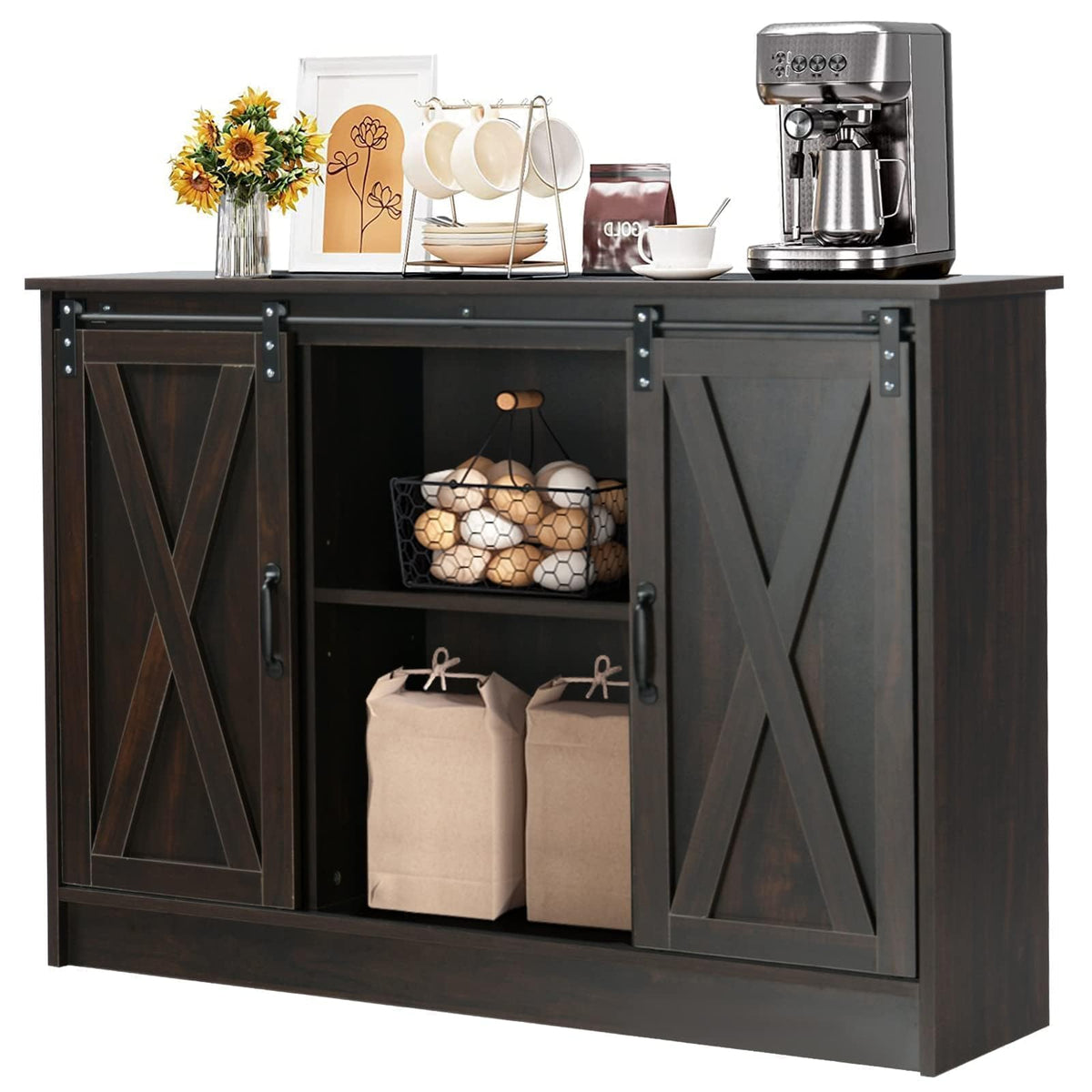 Farmhouse Coffee Bar (Dark Brown)