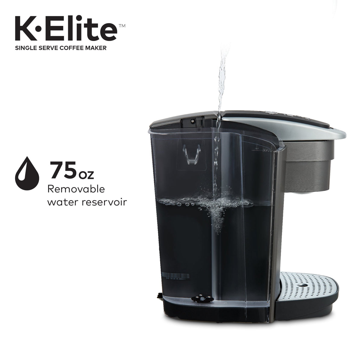 K Elite Single Serve K (Brushed Slate)