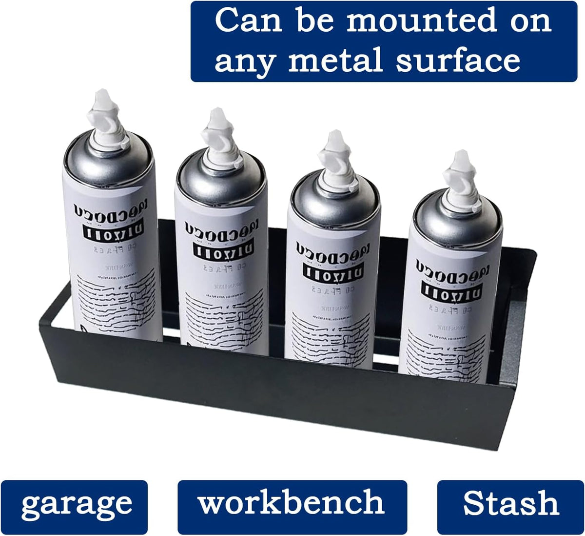 2pcs Magnetic Spray Can Holder Aerosol Can Organizer Tool Box Storage Rack for Garage Home Workspace