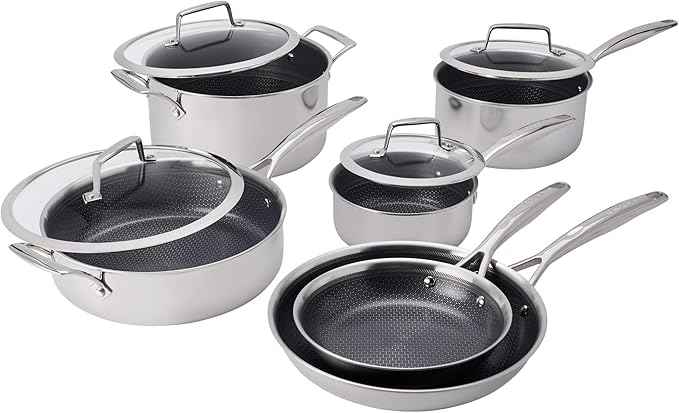 Henckels Paradigm Ceramic 10-pc Stainless Steel Dual Performance Cookware Set