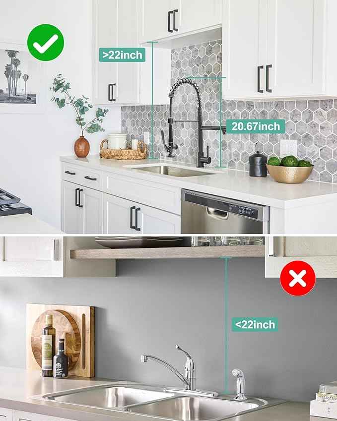 Fapully Commercial Pull Down Kitchen Sink Faucet with Sprayer Oil Rubber Bronze