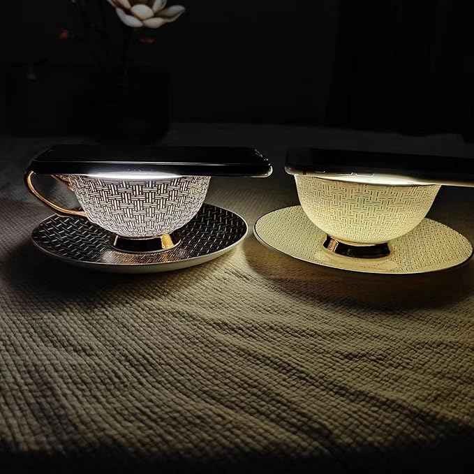 Chinese Bone China Coffee Tea Set, Retro Floral Tea Gift Set, Suitable for Christmas, Father'S Day, Birthday, Halloween Party Gifts (Noble Black and White 2 Cups)