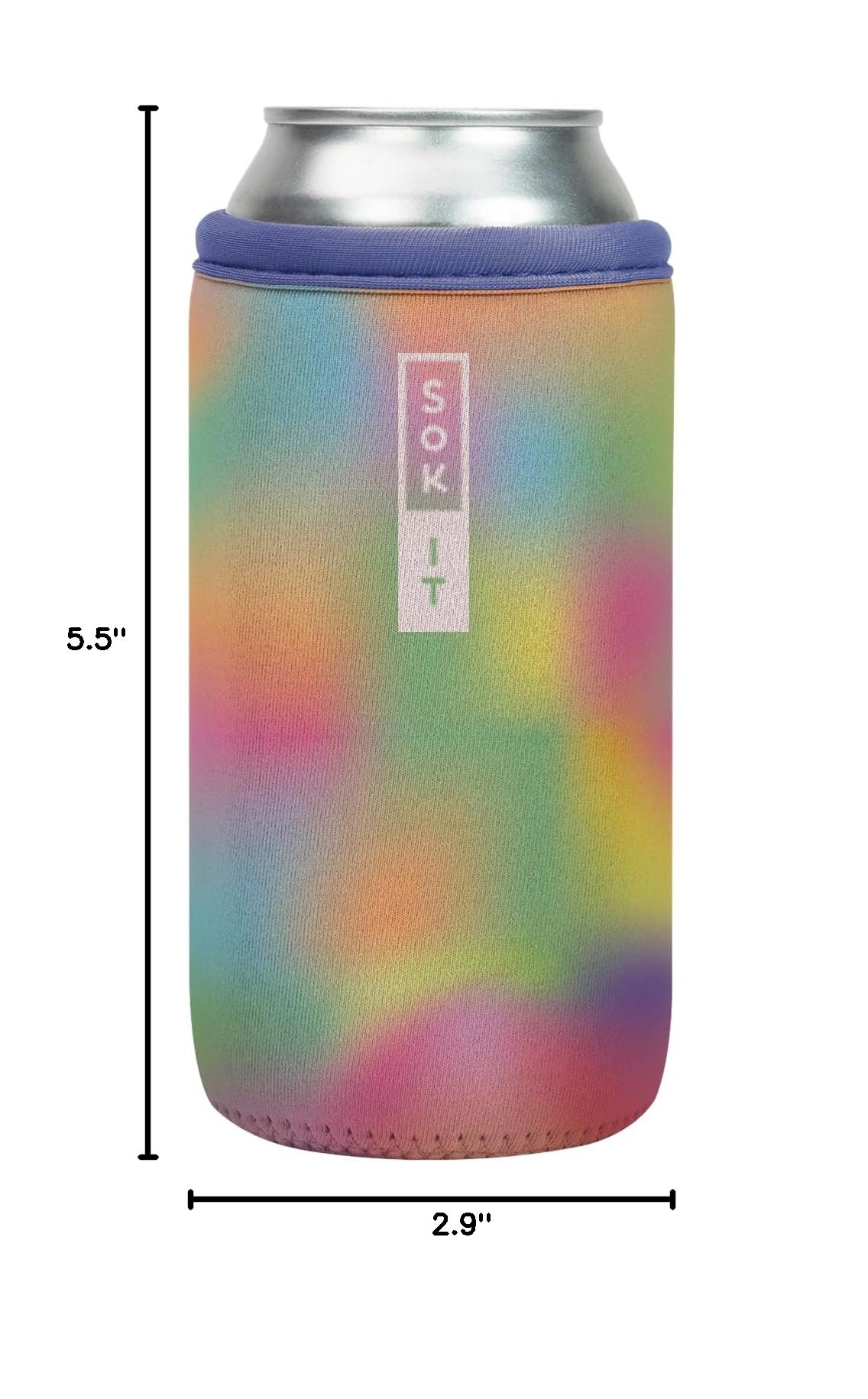 CanSok Sleeve for Beer & Soda Insulated Neoprene Cover (Dreaming in Color / 16oz Can Sleeve)