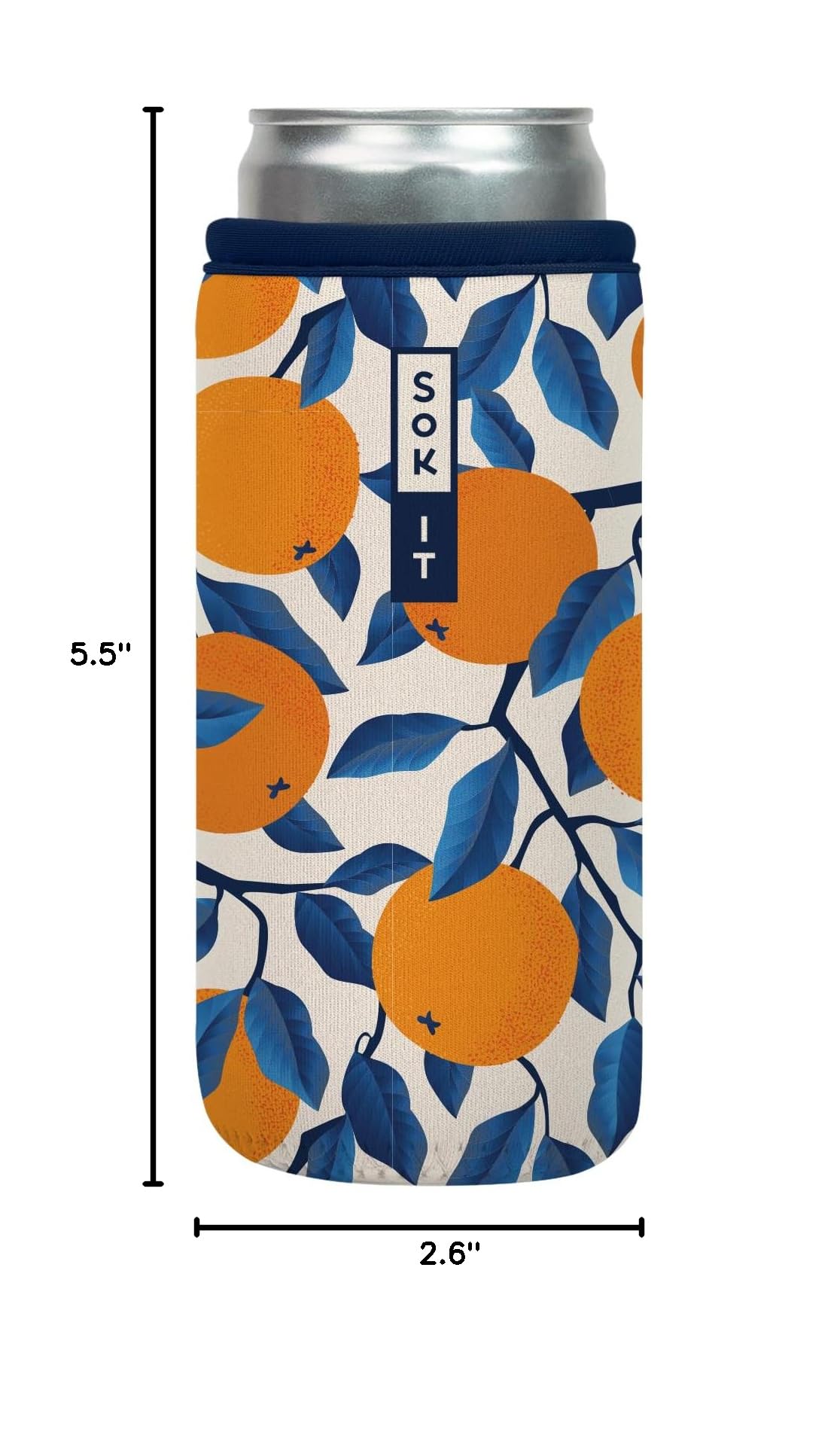 CanSok Sleeve for Beer & Soda Insulated Neoprene Cover (Peel the Love / 12oz Slim Can Sleeve)