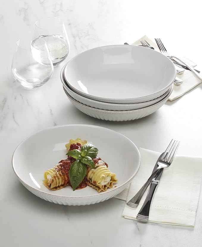 Lenox 897275 French Perle Groove Dinner Bowls, Set of 4