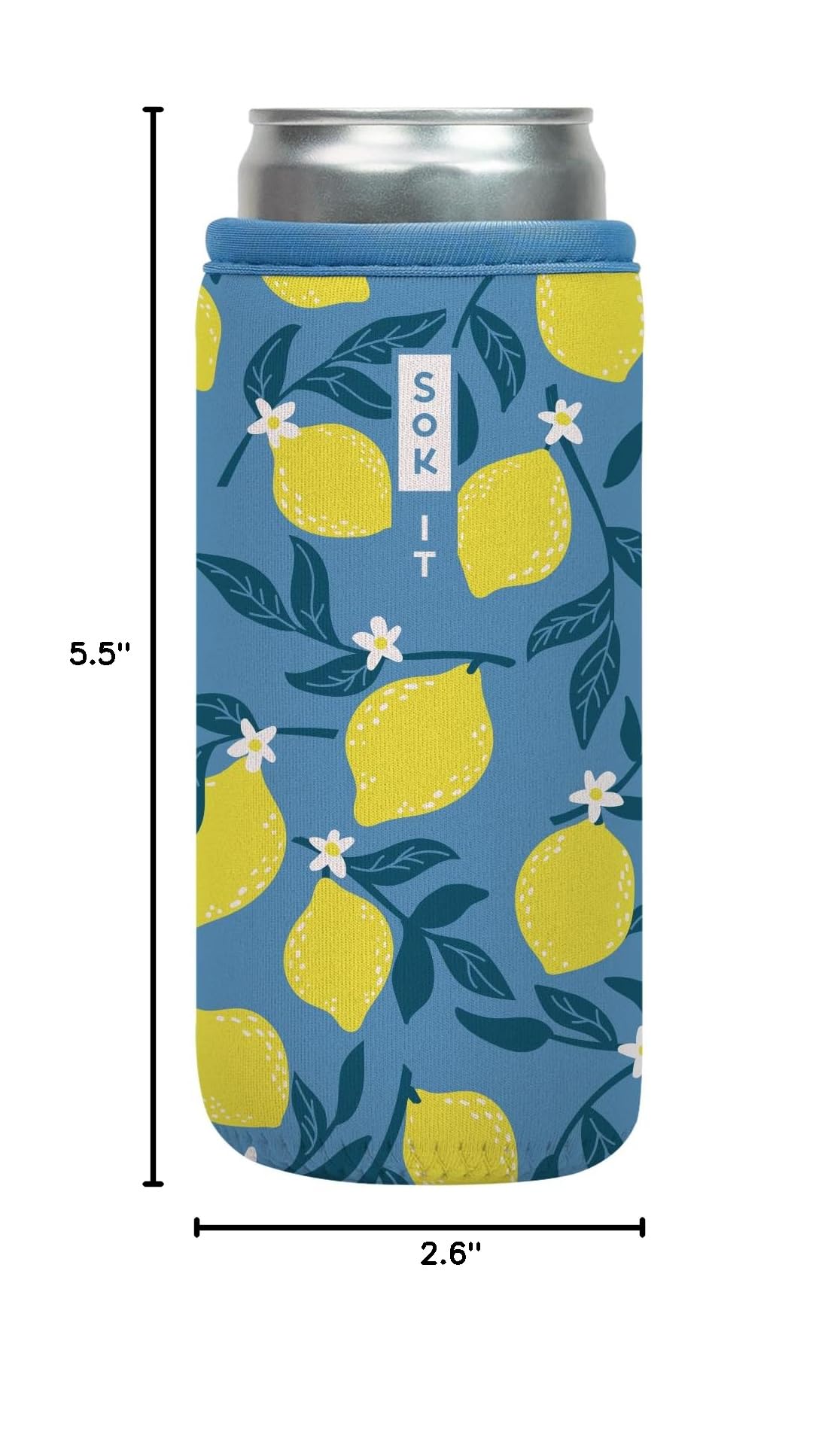 CanSok Sleeve for Beer & Soda Insulated Neoprene Cover (Main Squeeze / 12oz Slim Can Sleeve)