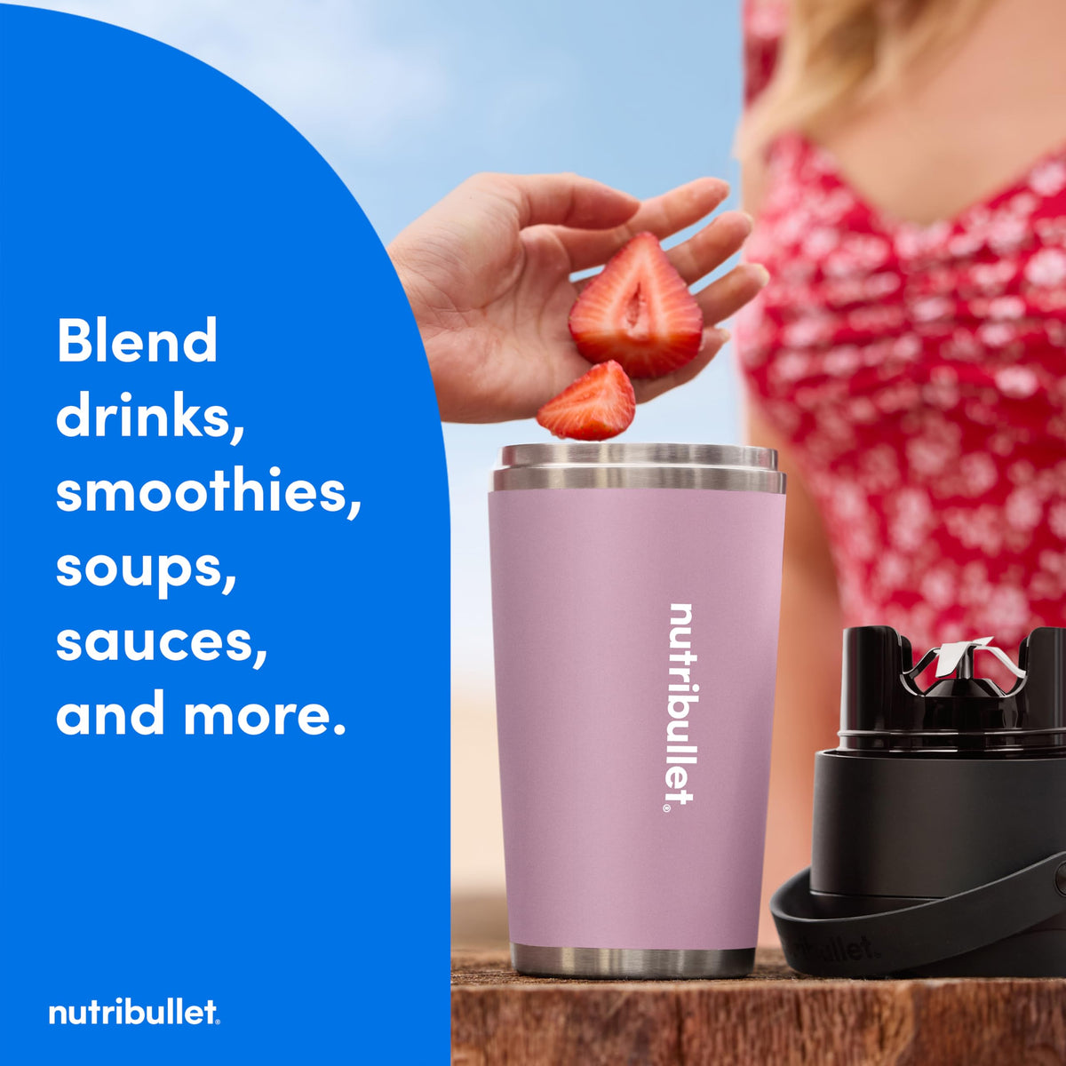 Flip Portable Blender with Insulated Cup (20 oz / Lavender)