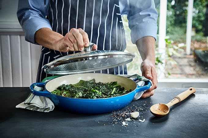 Le Creuset of America Enameled Cast Iron Buffet Casserole with Glass Lid, 3 1/2 quart, Marseille