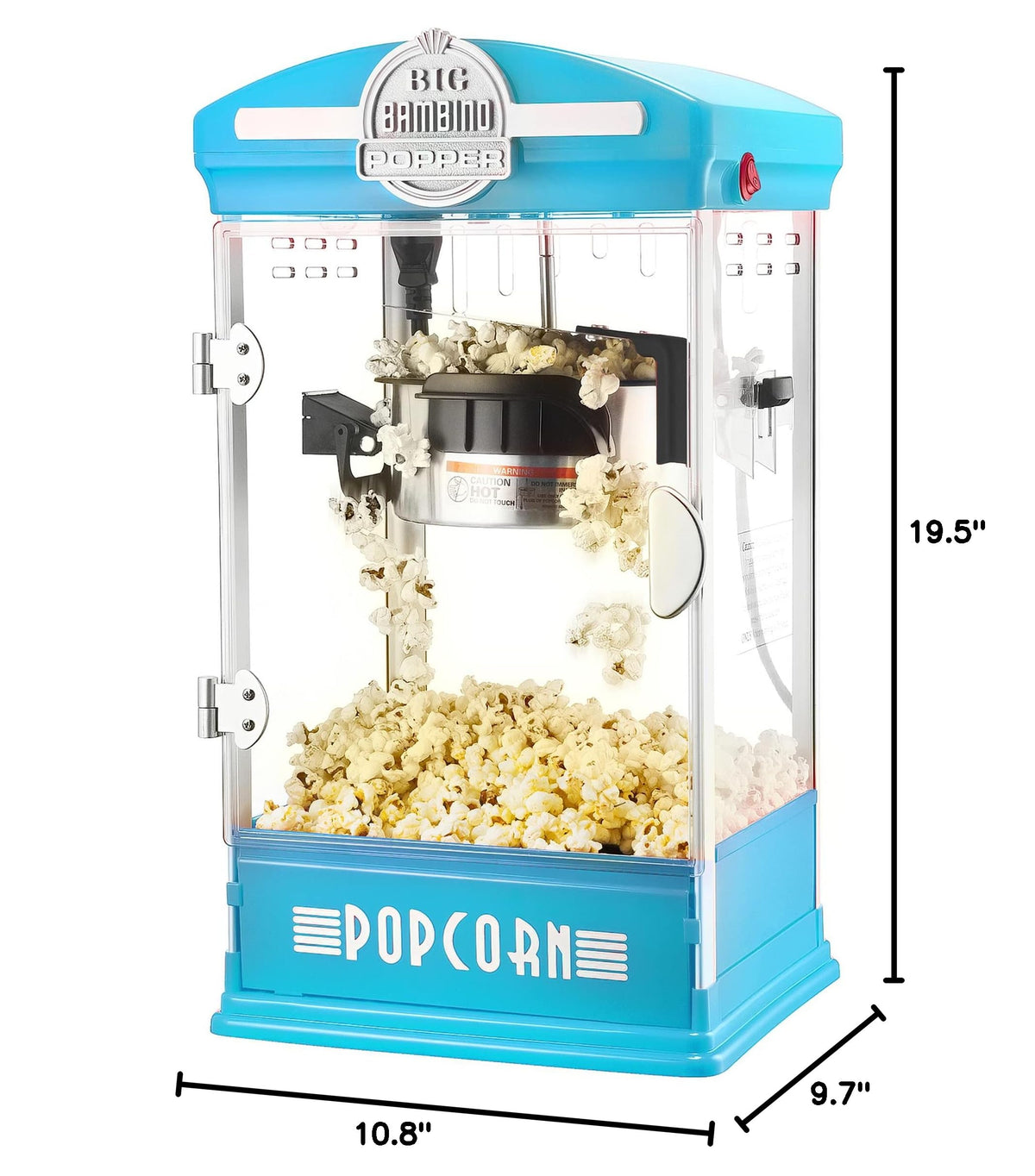 Popcorn Big Bambino 4oz Popcorn Machine (Blue)