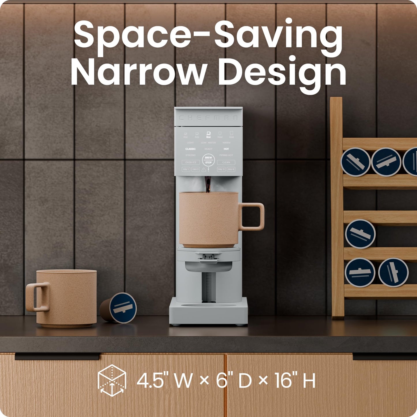 Caffeinator Single Serve Coffee Maker (Concrete)