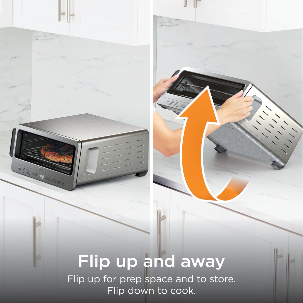 Flip Toaster Oven & Air Fryer (8-in-1 Flip Oven Stainless)