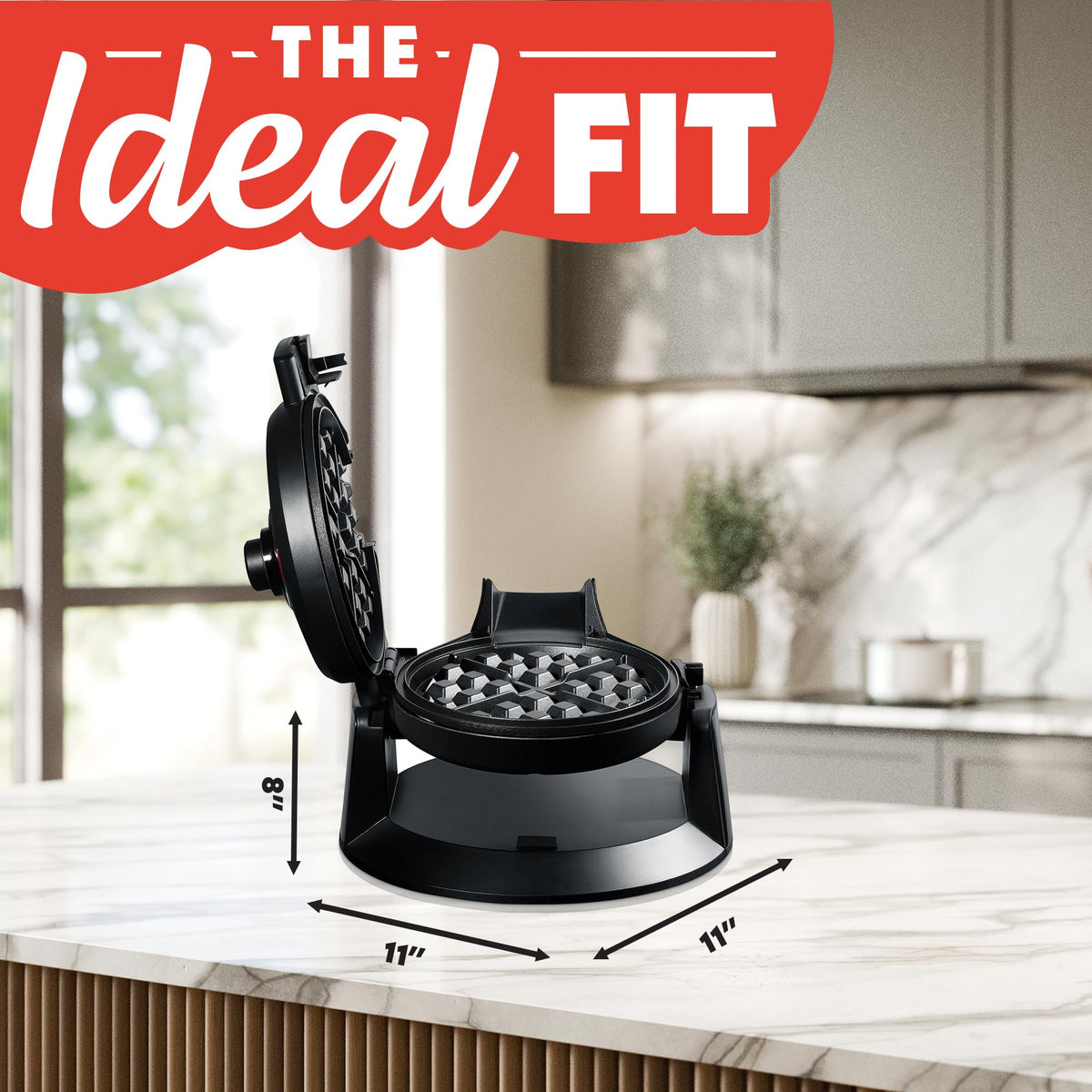 Belgian Waffle Maker (Black)