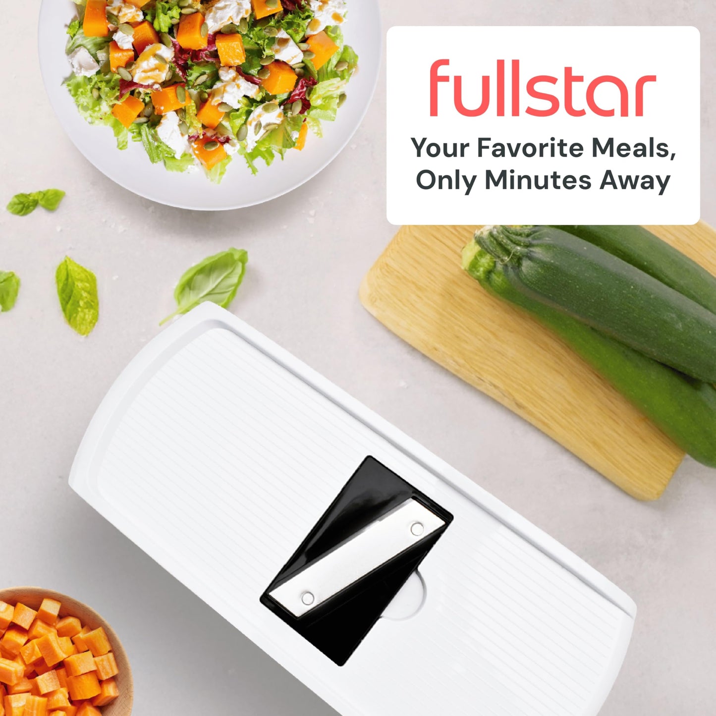 Pro Original Vegetable Chopper & Mandoline Slicer Kitchen Gadget (White / 8 in 1)