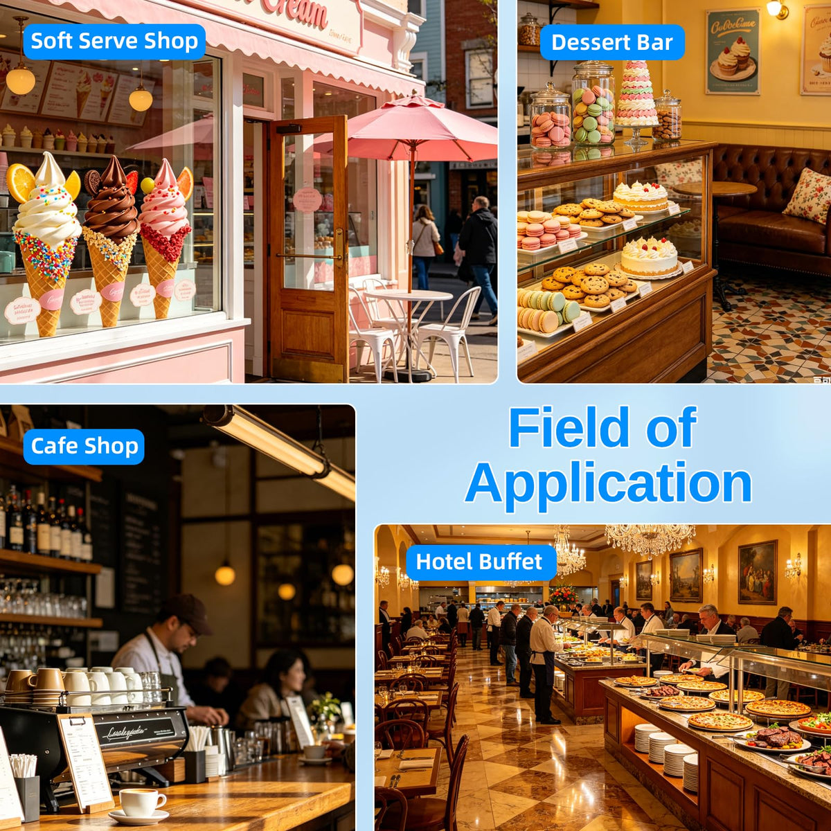 Commercial Soft Serve Ice Cream Machine 3 Flavor