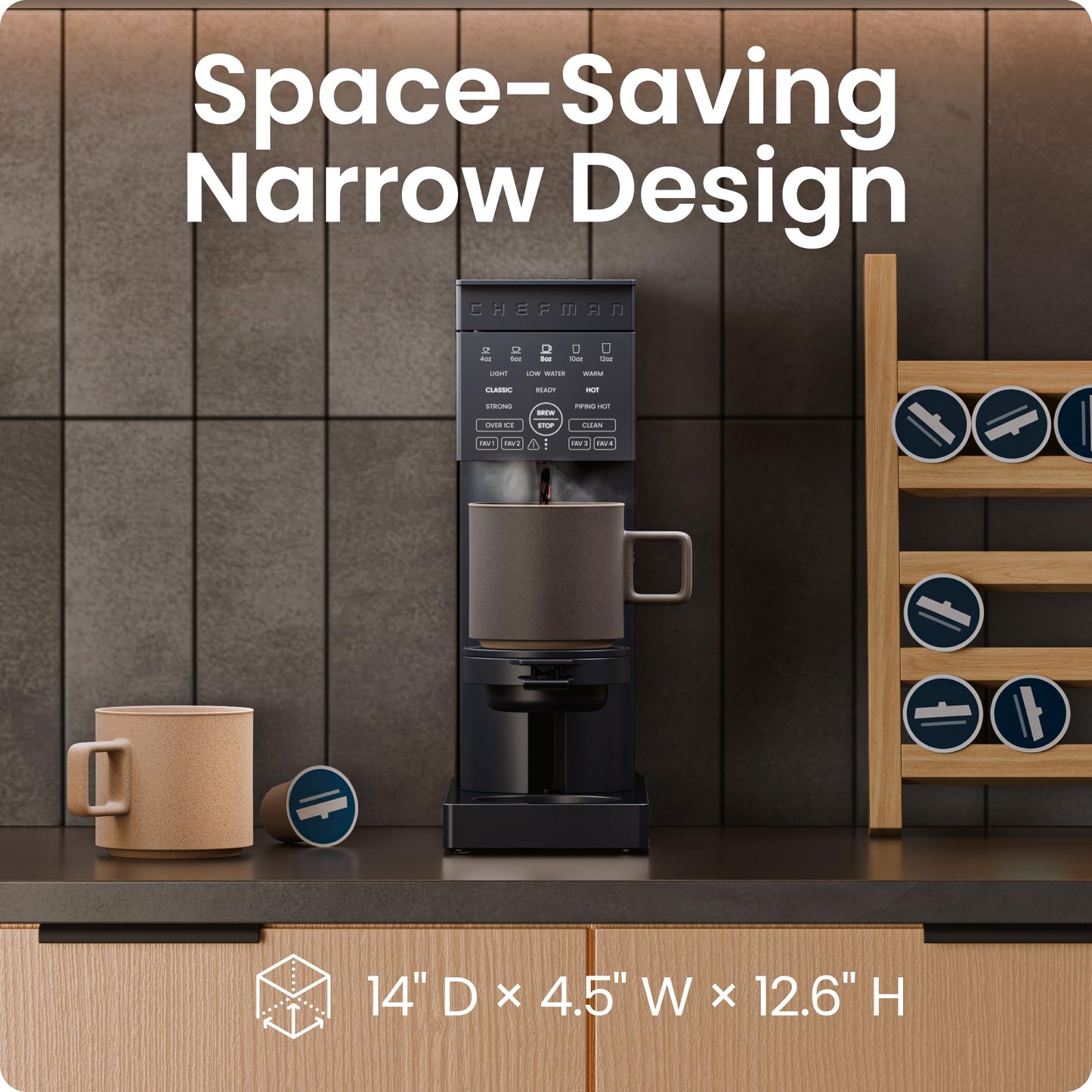 Caffeinator Single Serve Coffee Maker (Midnight)
