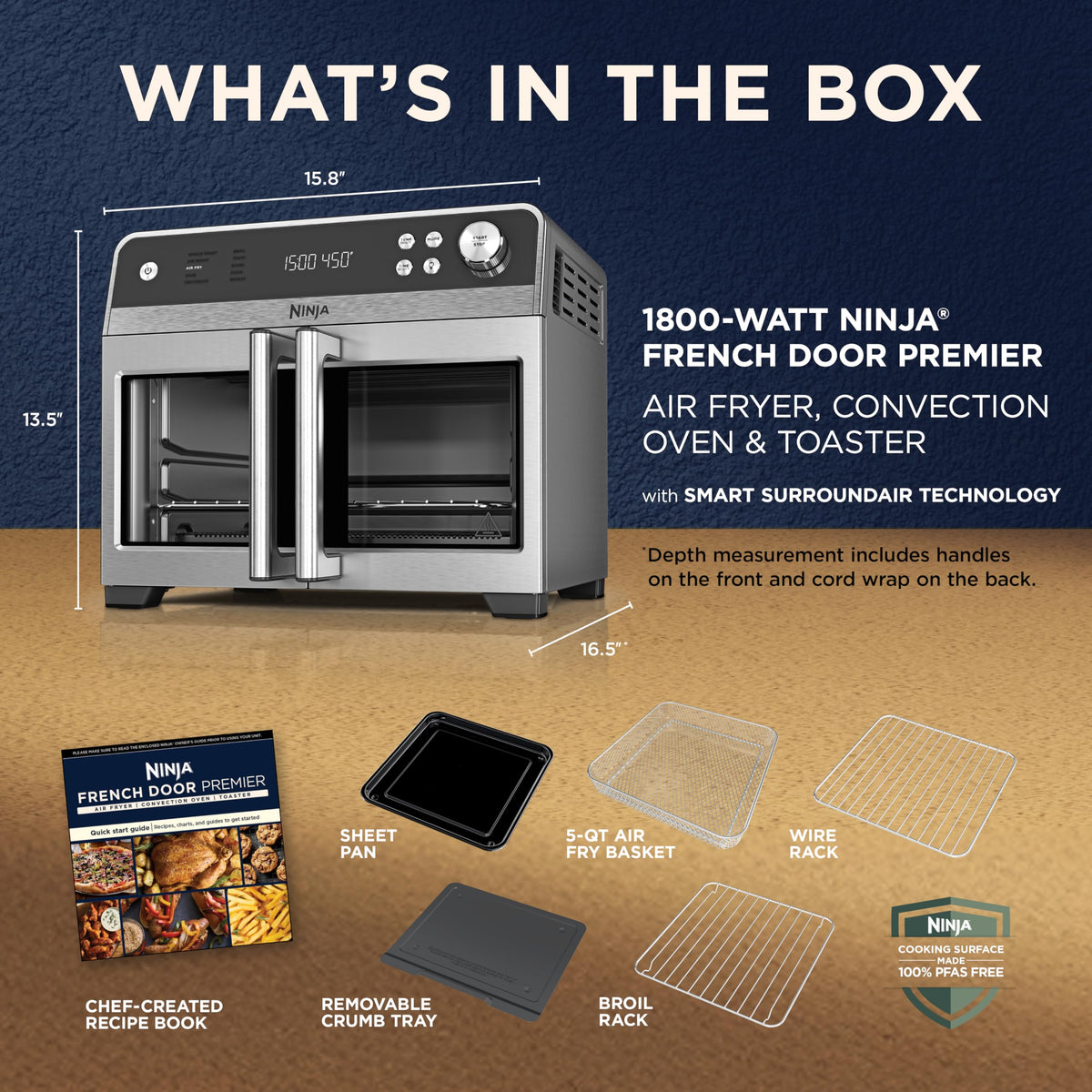 French Door Premier Air Fry Oven (Silver)