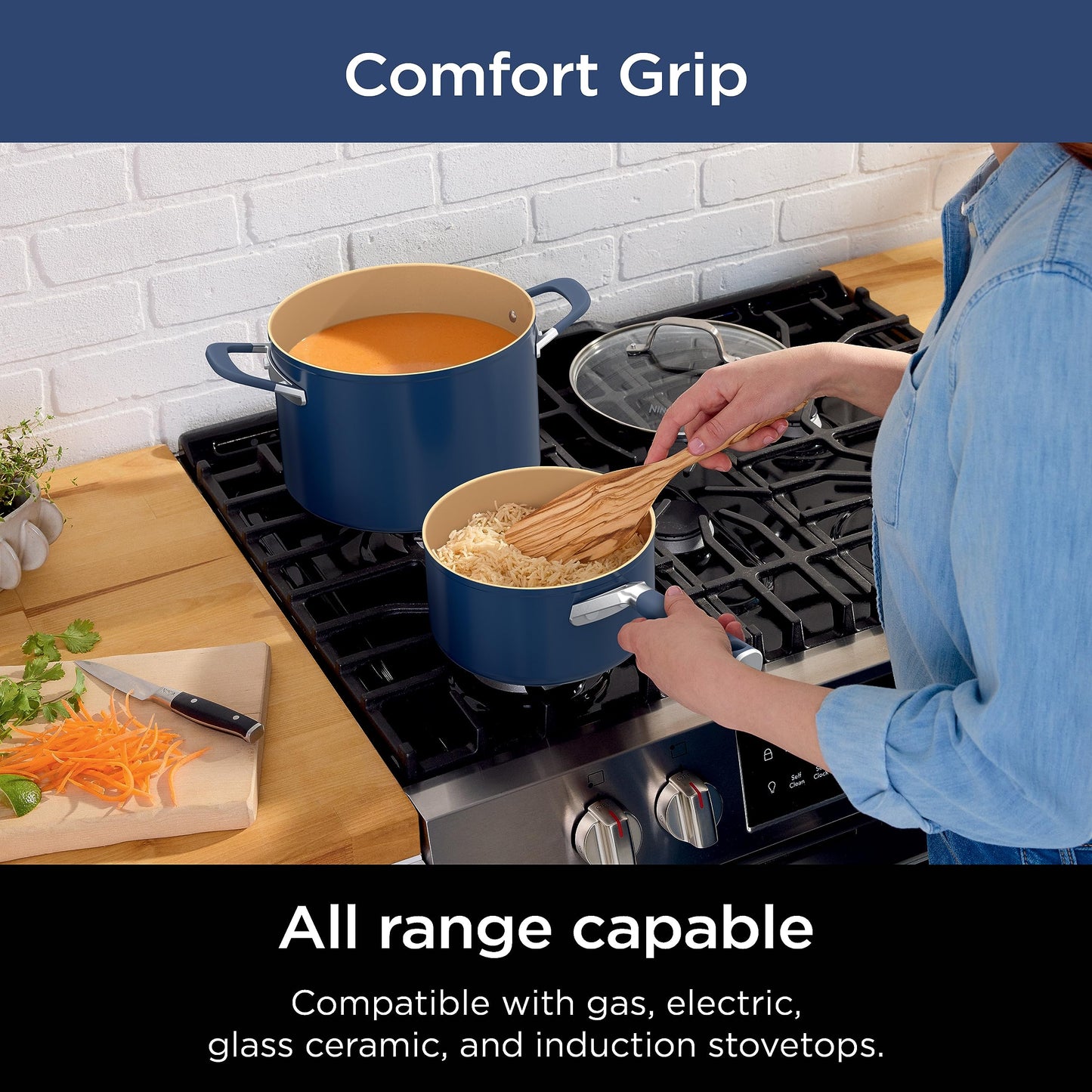 Ceramic Cookware Set (11-piece / Navy Blue)
