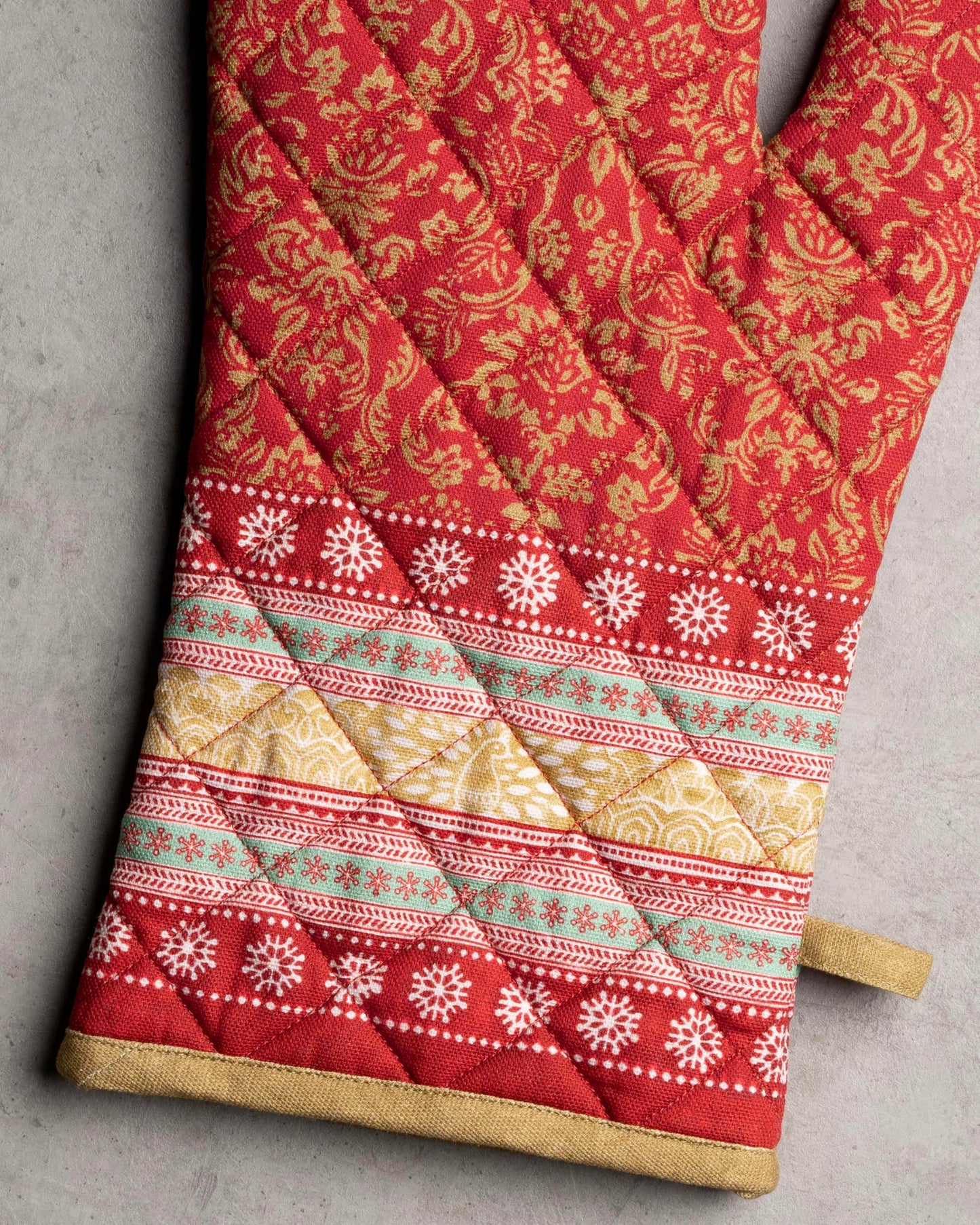 Maison d'Hermine Oven Gloves 100% Cotton Oven Mitt (067 - Sofia / 7.5" x 13" (Oven Mitt))